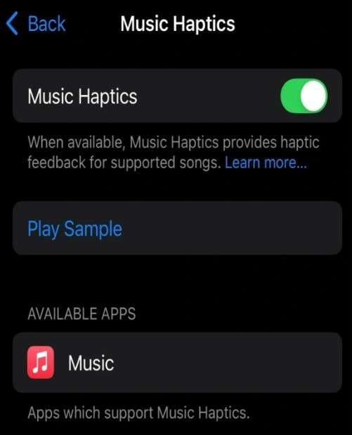 ios 18 beta music haptics not working