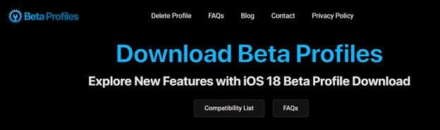 download required beta profile