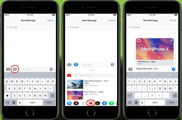 Watch YouTube on iMessage.