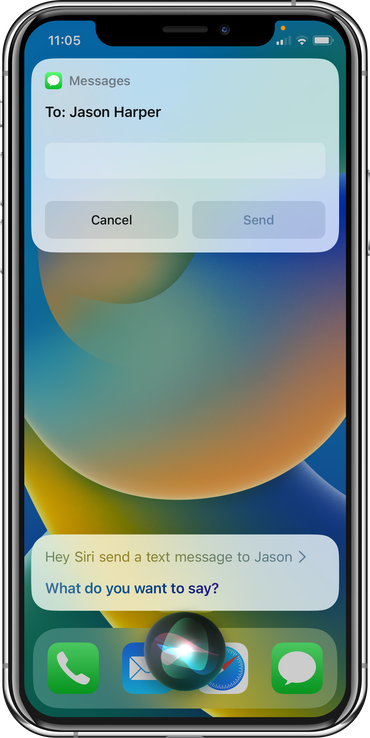 Send a message using Siri.