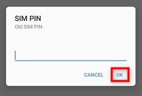 enter old sim pin