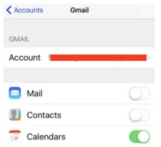 calendar option on iphone settings