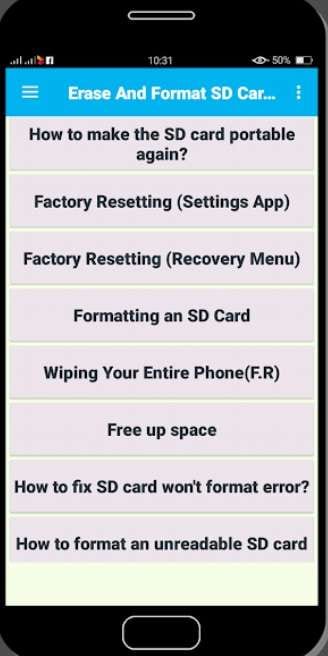 format SD card Android cleaner app 