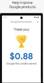 earn credit with Google Opinion Rewards