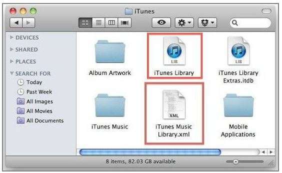 find iTunes library file