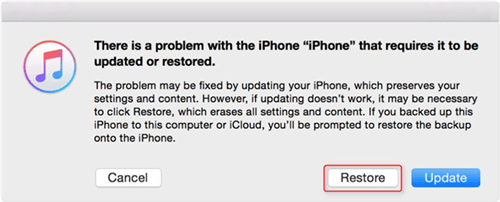 restore option on itunes and recovery mode