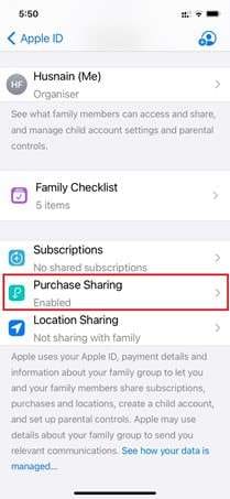 click purchase sharing