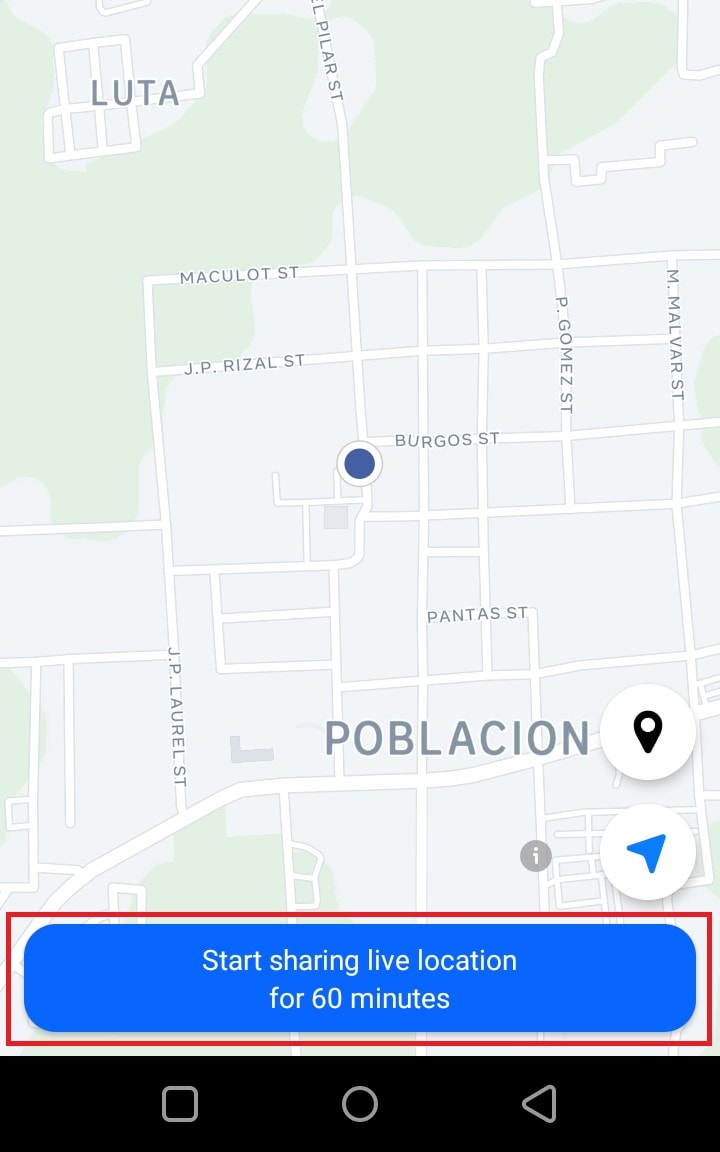 share live location on messenger