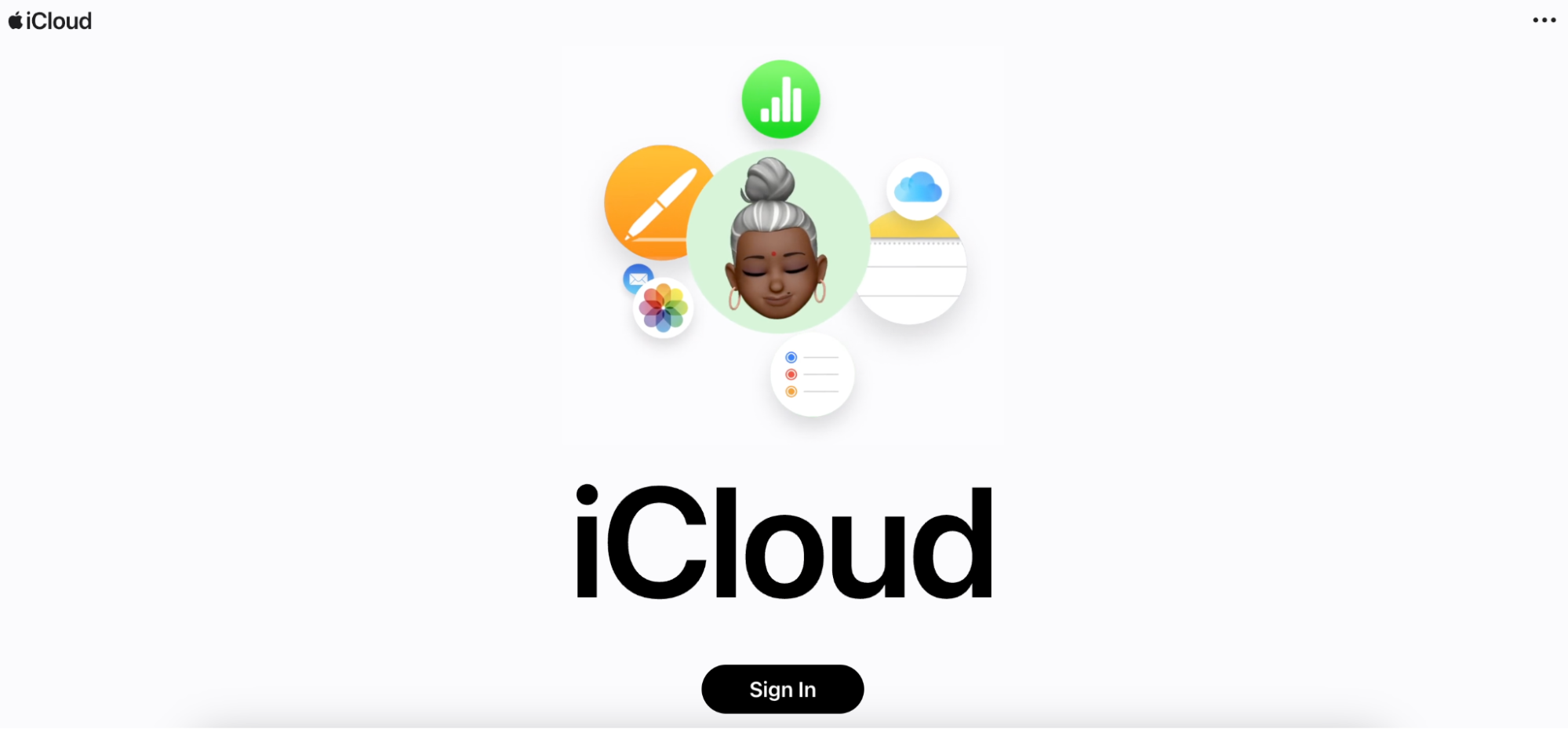 iCloud Sign In Screen