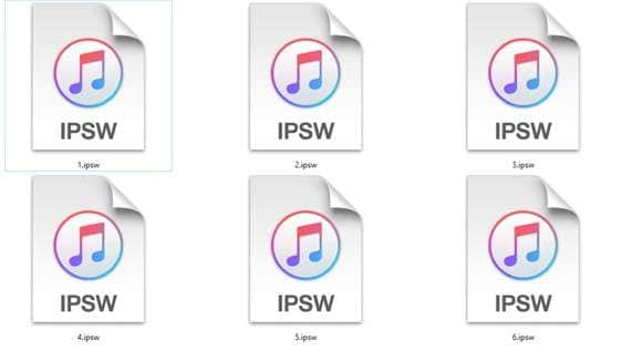 6 ipsw files on a pc