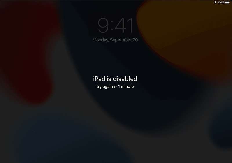 iPad security lockout