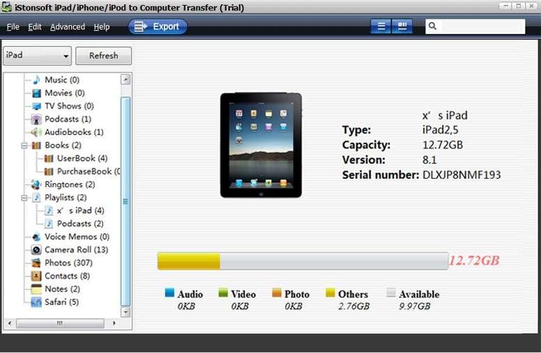 istonsoft ipad/iphone/ipod to computer transfer