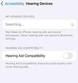 hearing device settings 