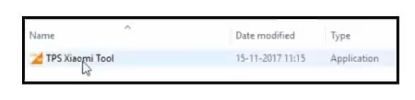 Click on TPS Xiaomi Tool and open it. 