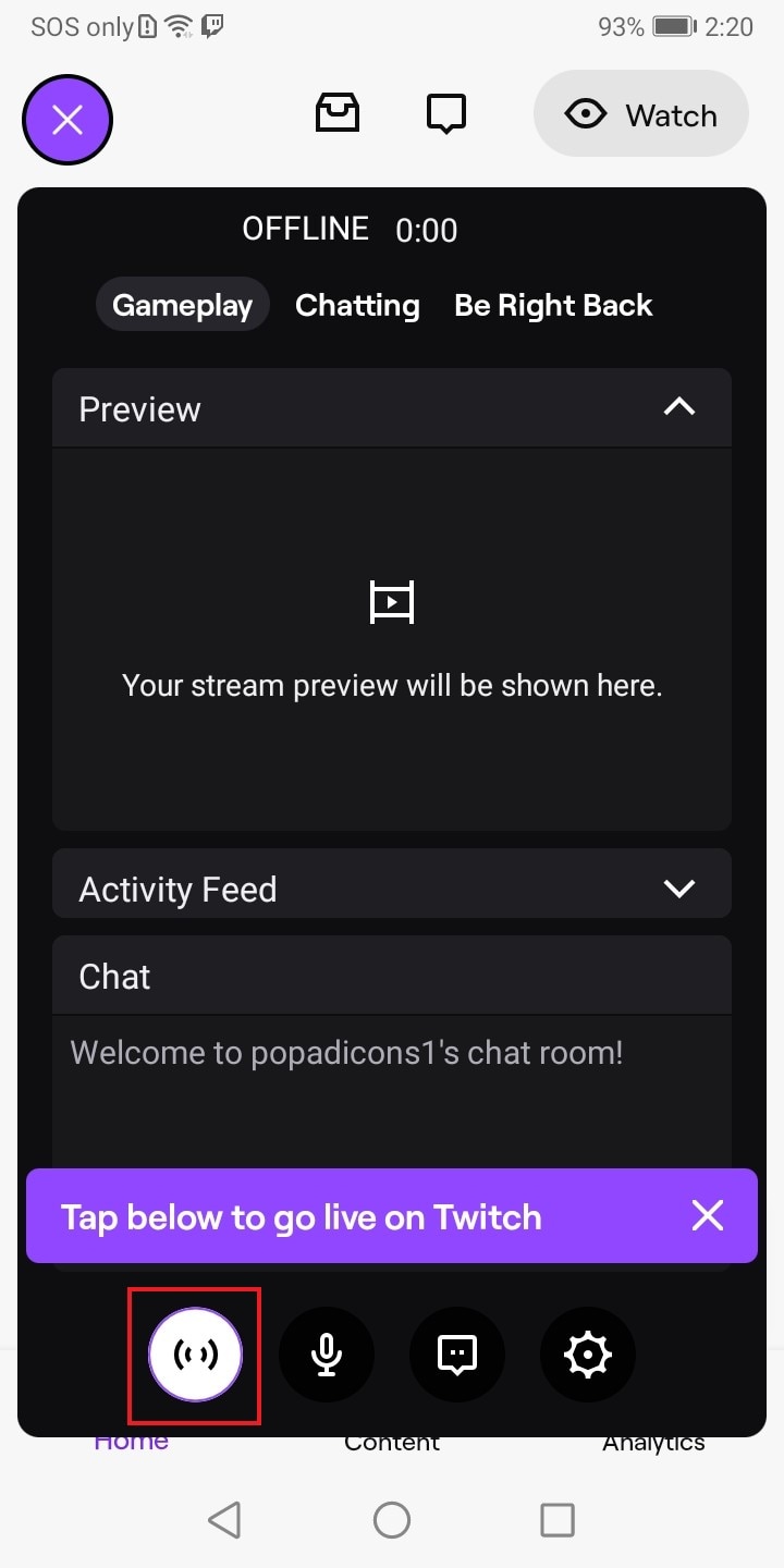 go twitch live