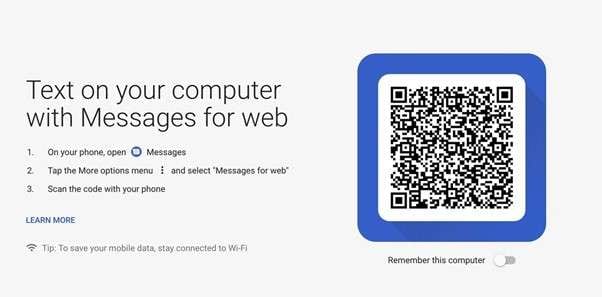 messages web app