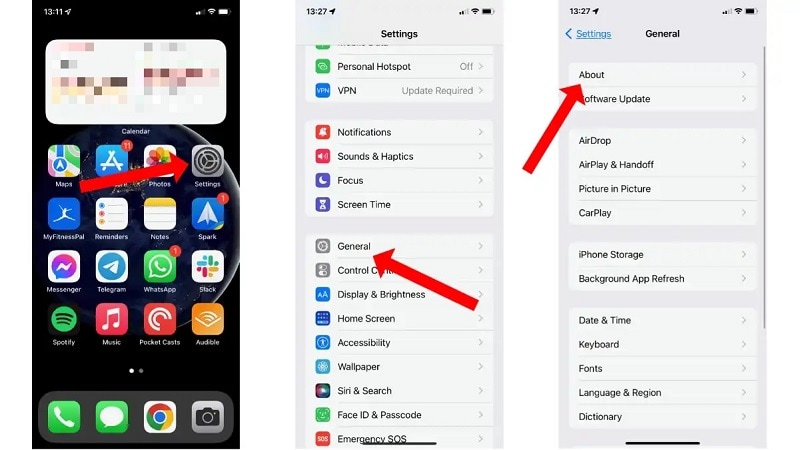 iphone settings menu