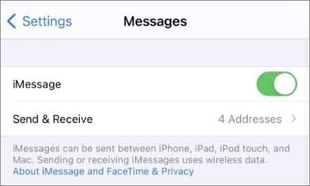 using imessage for transfer