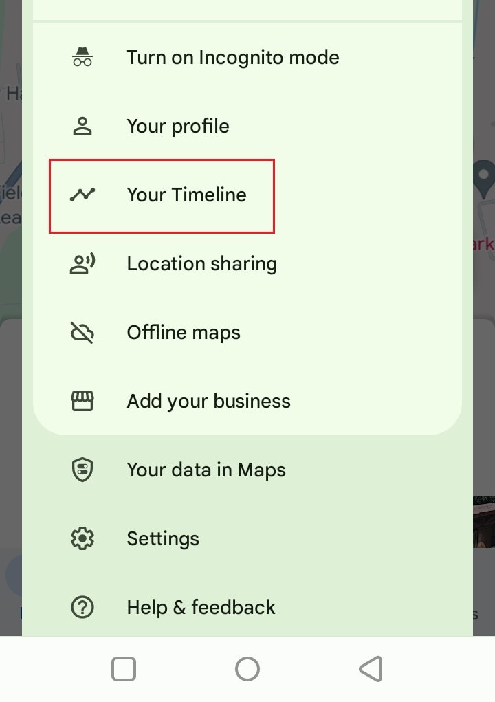 google maps your timeline