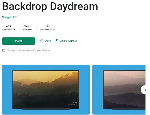 backdrop daydream app on google play store