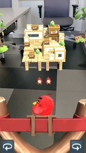 angry birds ar interface