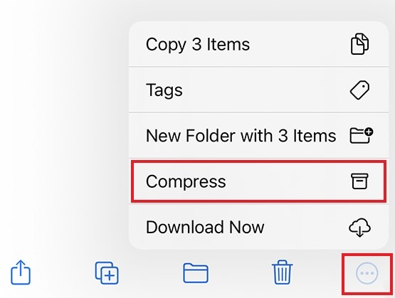 compress zip file