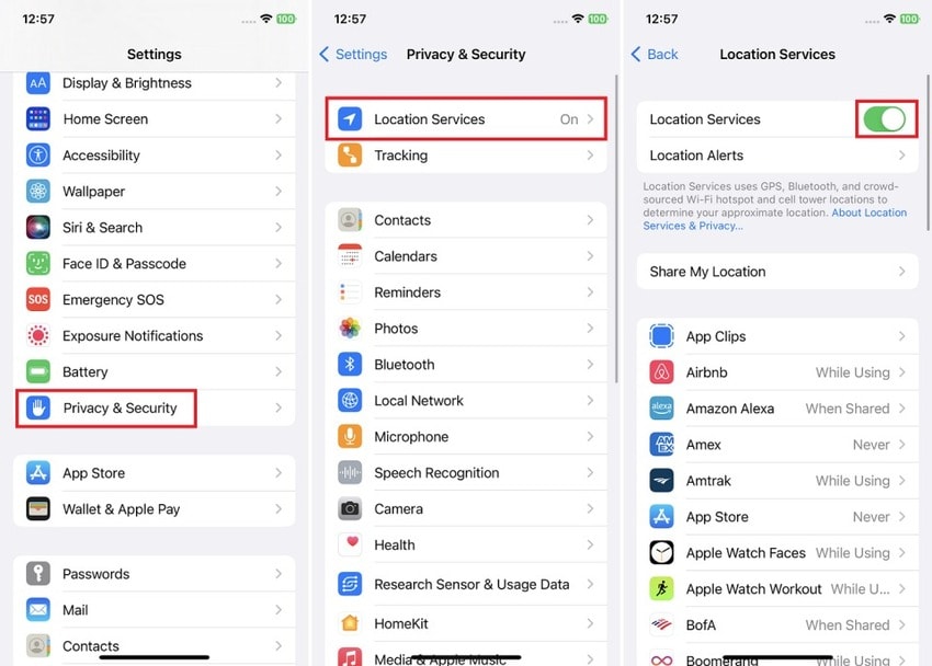 location permissions on ios