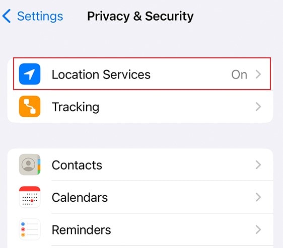 turn off location services