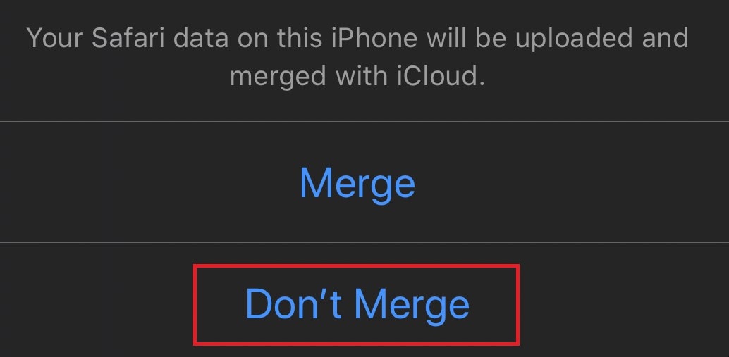 dont merge data