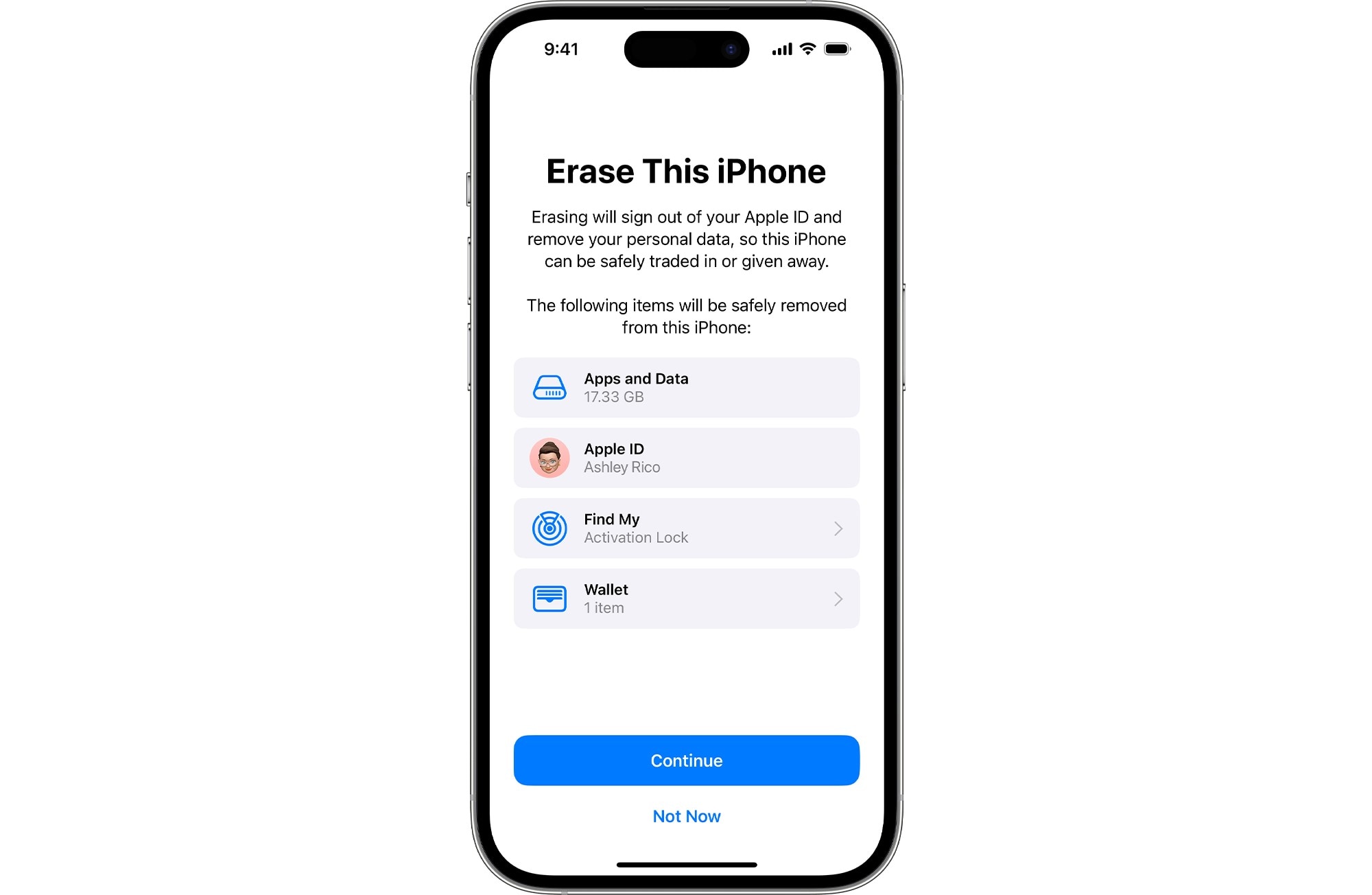 erase this iphone