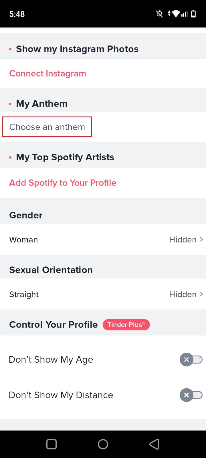 choose tinder anthem