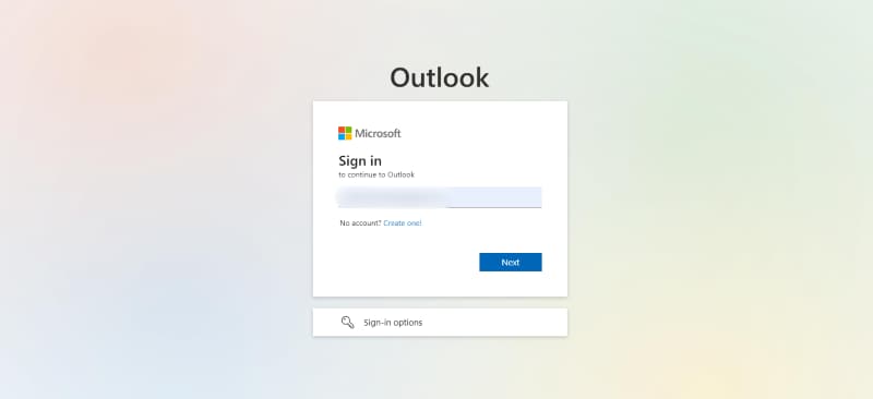 open outlook.com