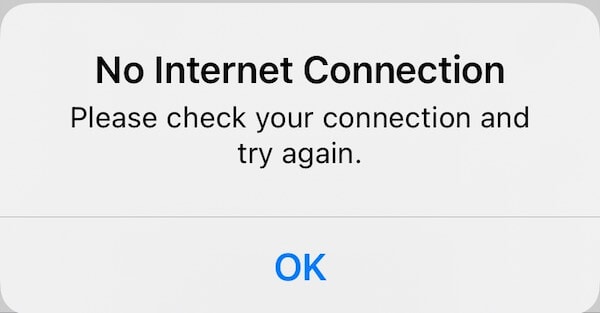 no internet connection