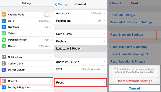 reset network settings old