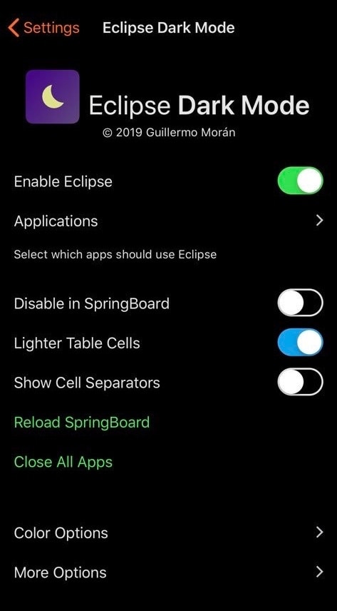 go to eclipse settings