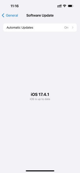 auto-update turned on in iOS