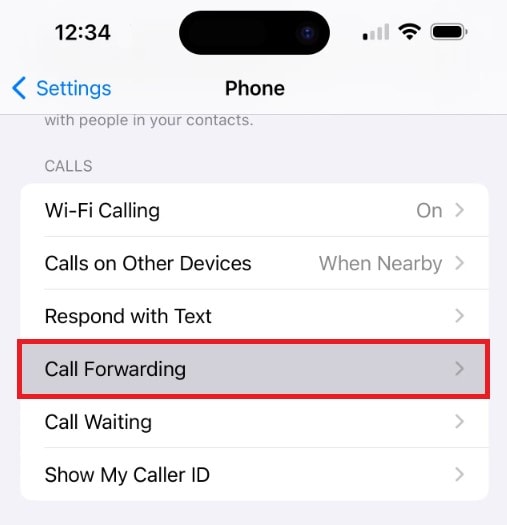 turn on call forwarding