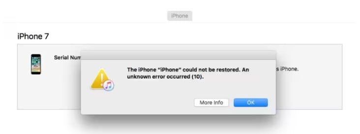 iphone error 10