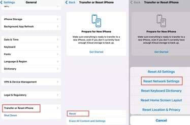 reset all setting