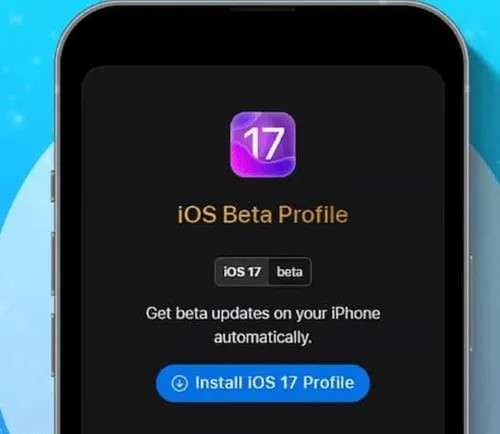 instll ios 17 beta profie