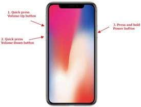 force restart iPhone X