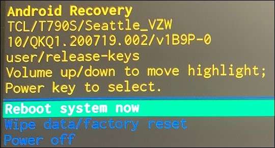 choose reboot system now 