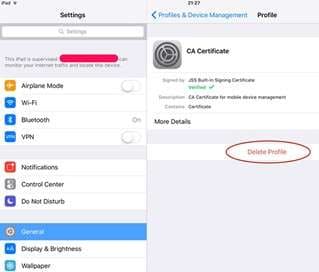 remove mdm on ipad settings