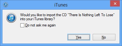 transfer music from iPhone to iPod - using cd step 1