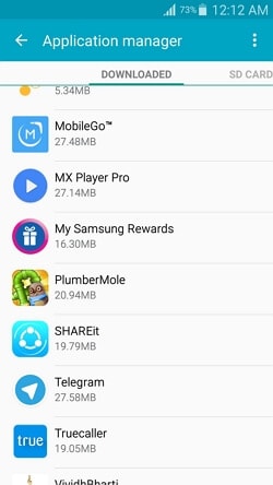 uninstall App from Samsung Phone