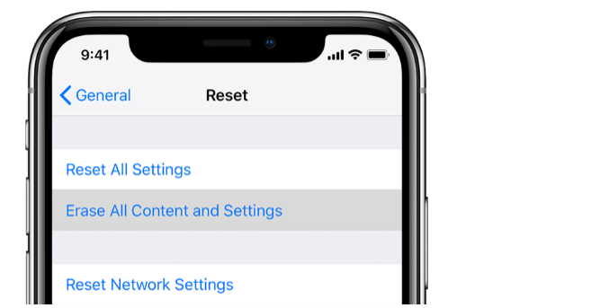 reset your iphone