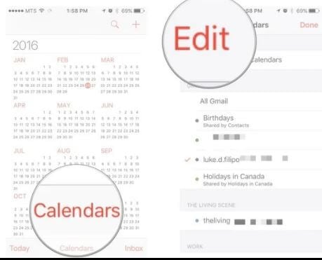 use the calendar app