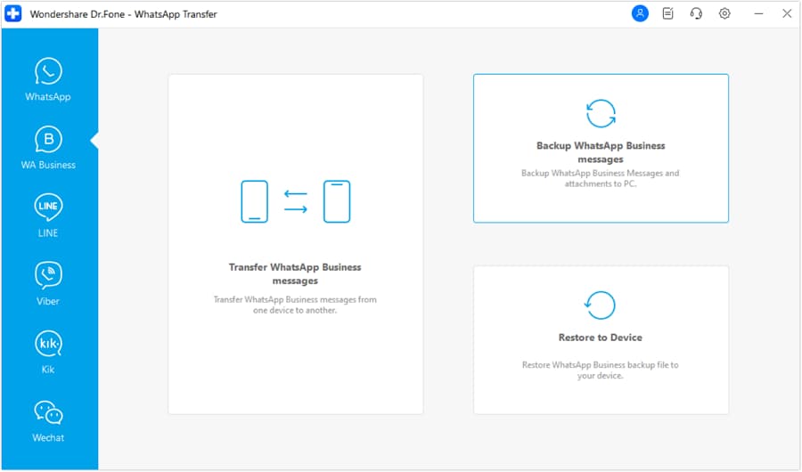 navigate to backup whatsapp business