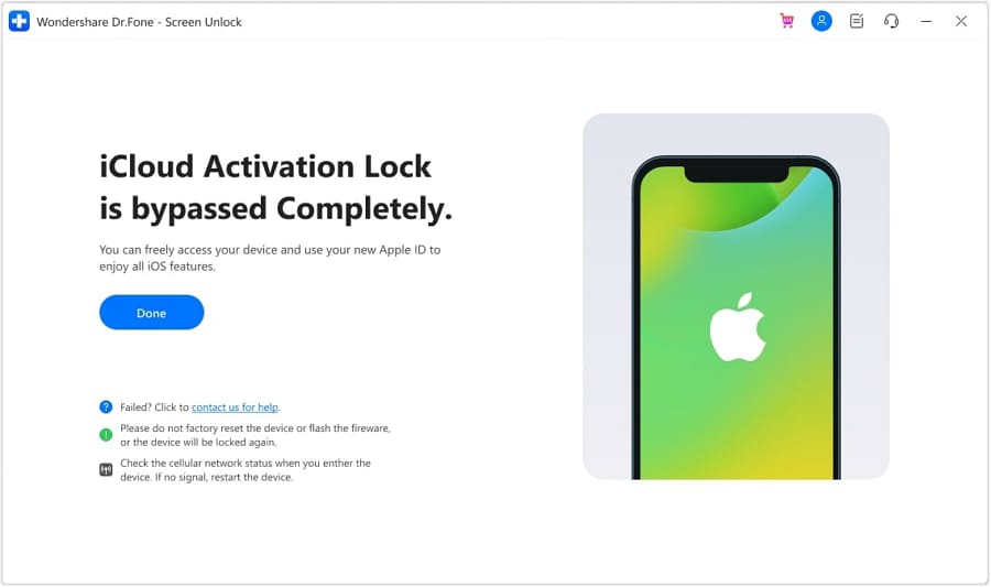 activation lock removed successfully