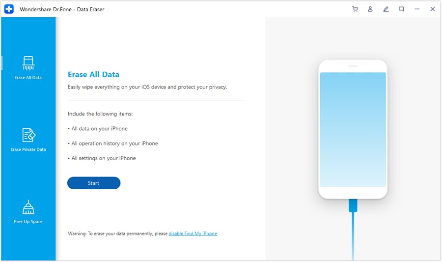 drfone data eraser page